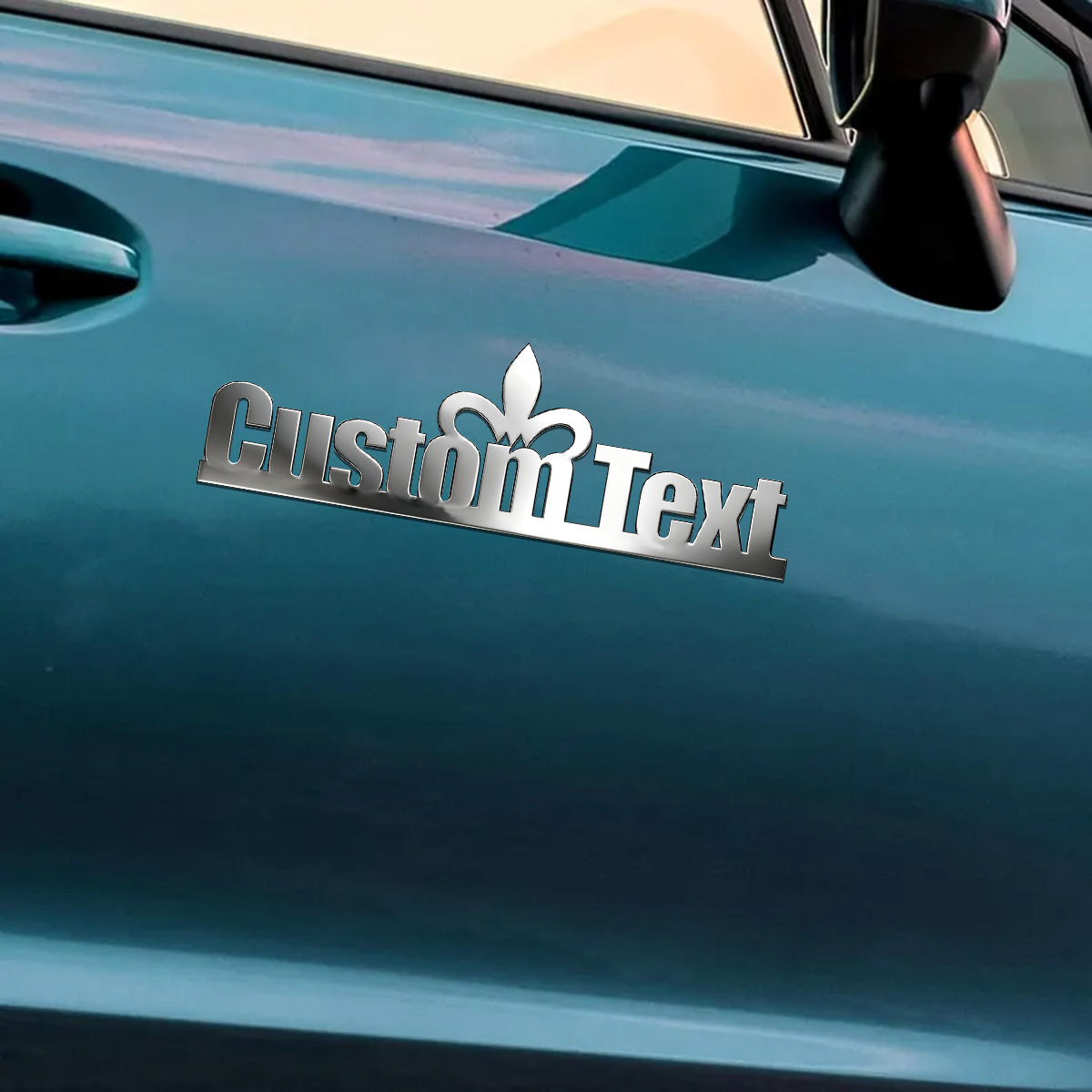 Car Accessories Logo - Classic Font Chic Crown Metal Car
