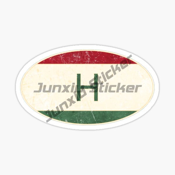 HUNGARY Oval Flag Sticker Wate - Car Accessories Logo review and price