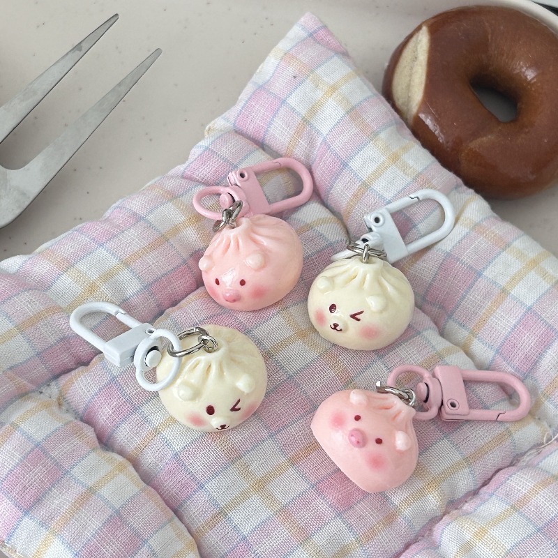 Kawaii Mini Steamed Bun Keycha - Car Accessories Bunnings review and price