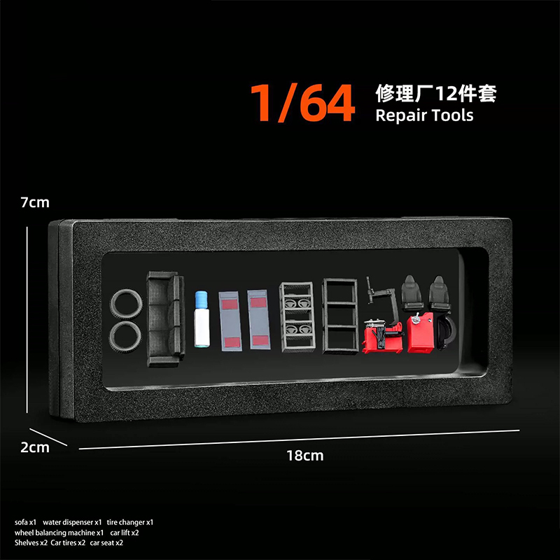1:64 Car Repair Shop Prop Set  - Car Accessories Decoration review and price
