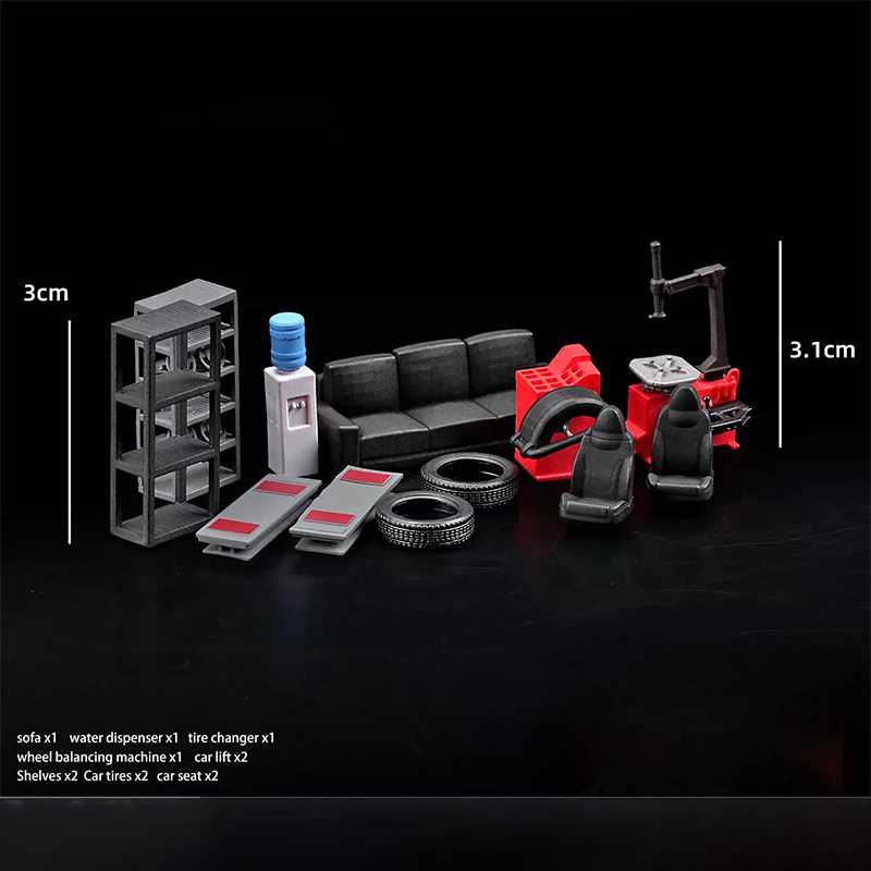 1:64 Car Repair Shop Prop Set  - Car Accessories Decoration review and price