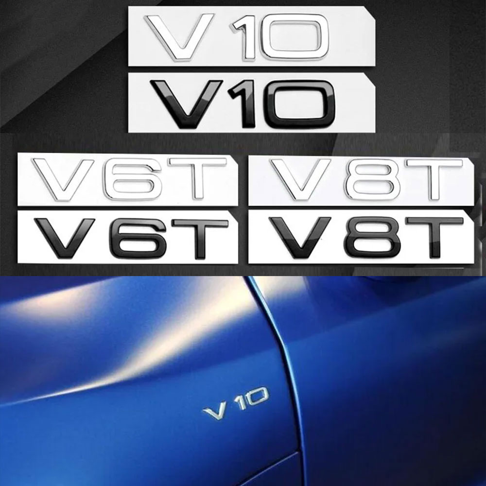 3D ABS Chrome Black Logo V6T V - Car Accessories Logo review and price