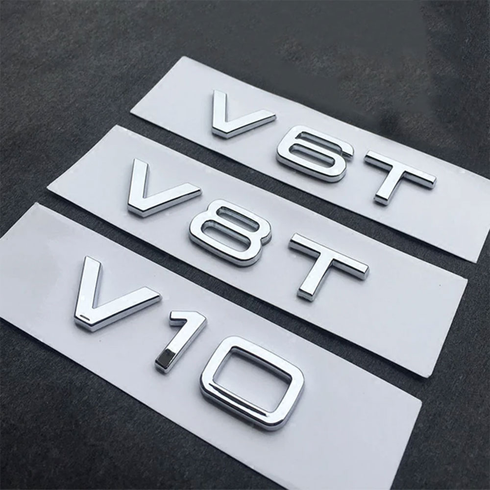 3D ABS Chrome Black Logo V6T V - Car Accessories Logo review and price