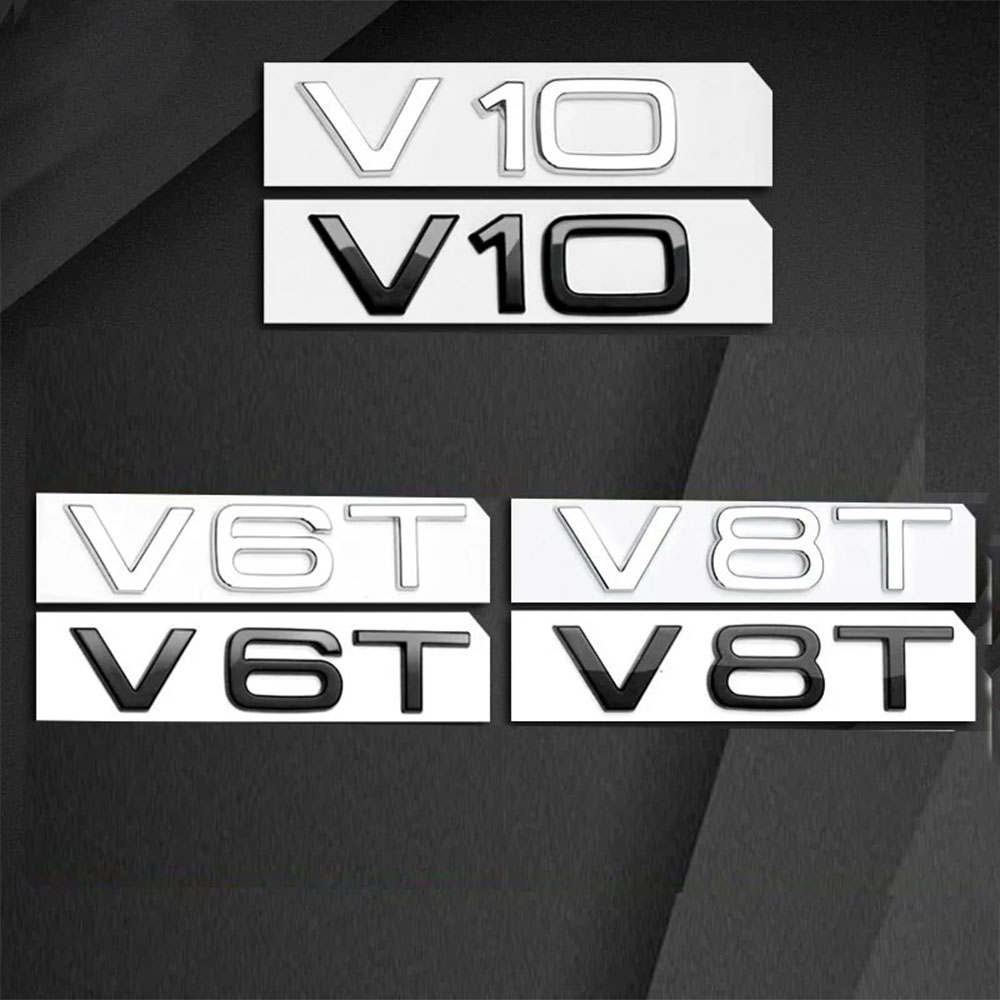 3D ABS Chrome Black Logo V6T V - Car Accessories Logo review and price