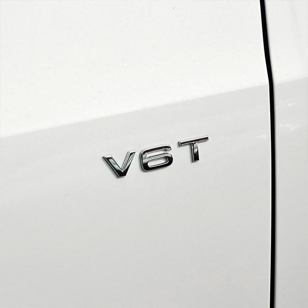 3D ABS Chrome Black Logo V6T V - Car Accessories Logo review and price