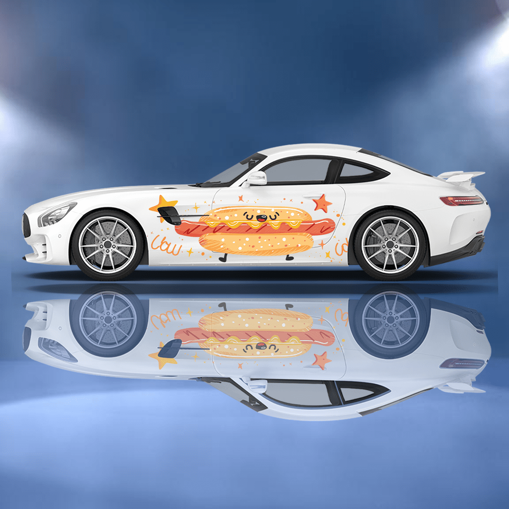 Funny Cartoon Hot Dog Bun Car  - Car Accessories Bunnings review and price