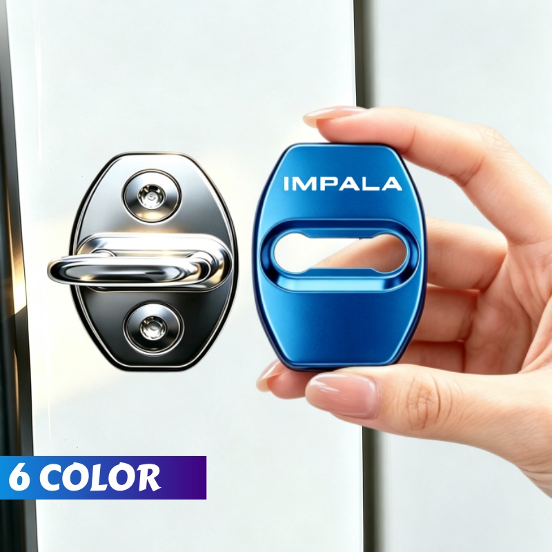 4PCS Stainless Steel Door Lock - Car Accessories Logo review and price