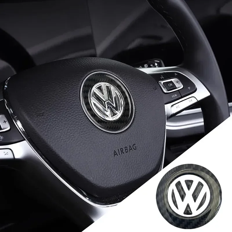 New Carbon Fiber Car Steering  - Car Accessories Logo review and price