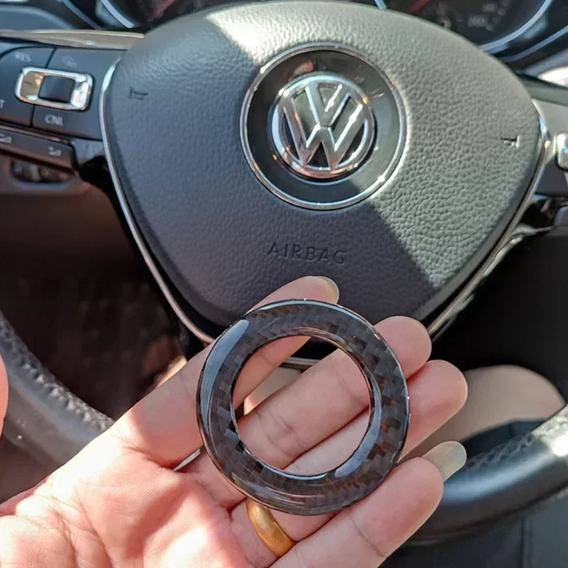 New Carbon Fiber Car Steering  - Car Accessories Logo review and price