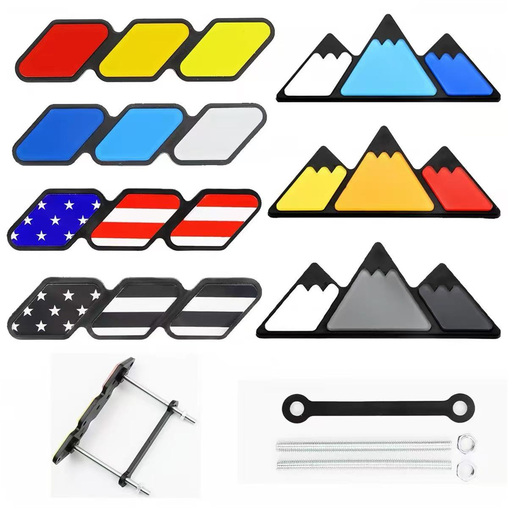 1Pc Aluminum 3D Tri Color Snow - Car Accessories For Winter review and price